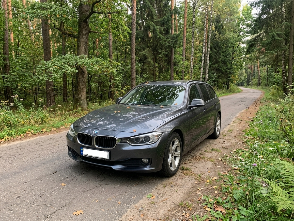 BMW Touring in woods